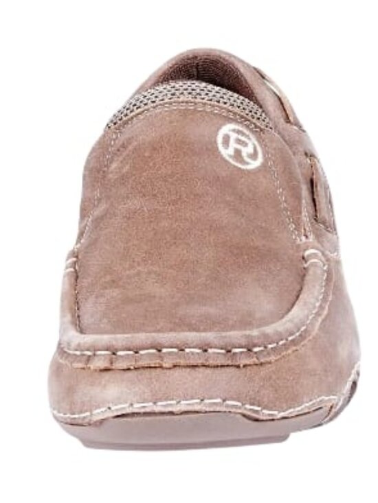 ROPER Men\'s Vintage Tan Leather Skipper Loafer Shoes, 7.5 D main image 4